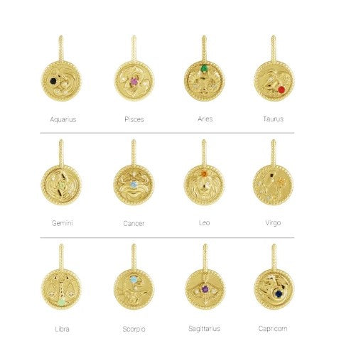 14K Gold ZODIAC Pendants