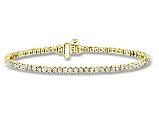14K Yellow Gold Tennis Bracelet