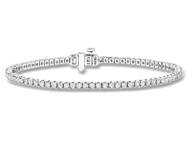 14K White Gold Tennis Bracelet