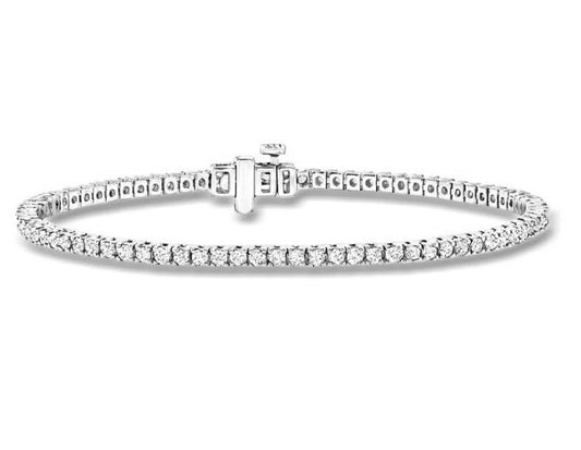 14K White Gold Tennis Bracelet