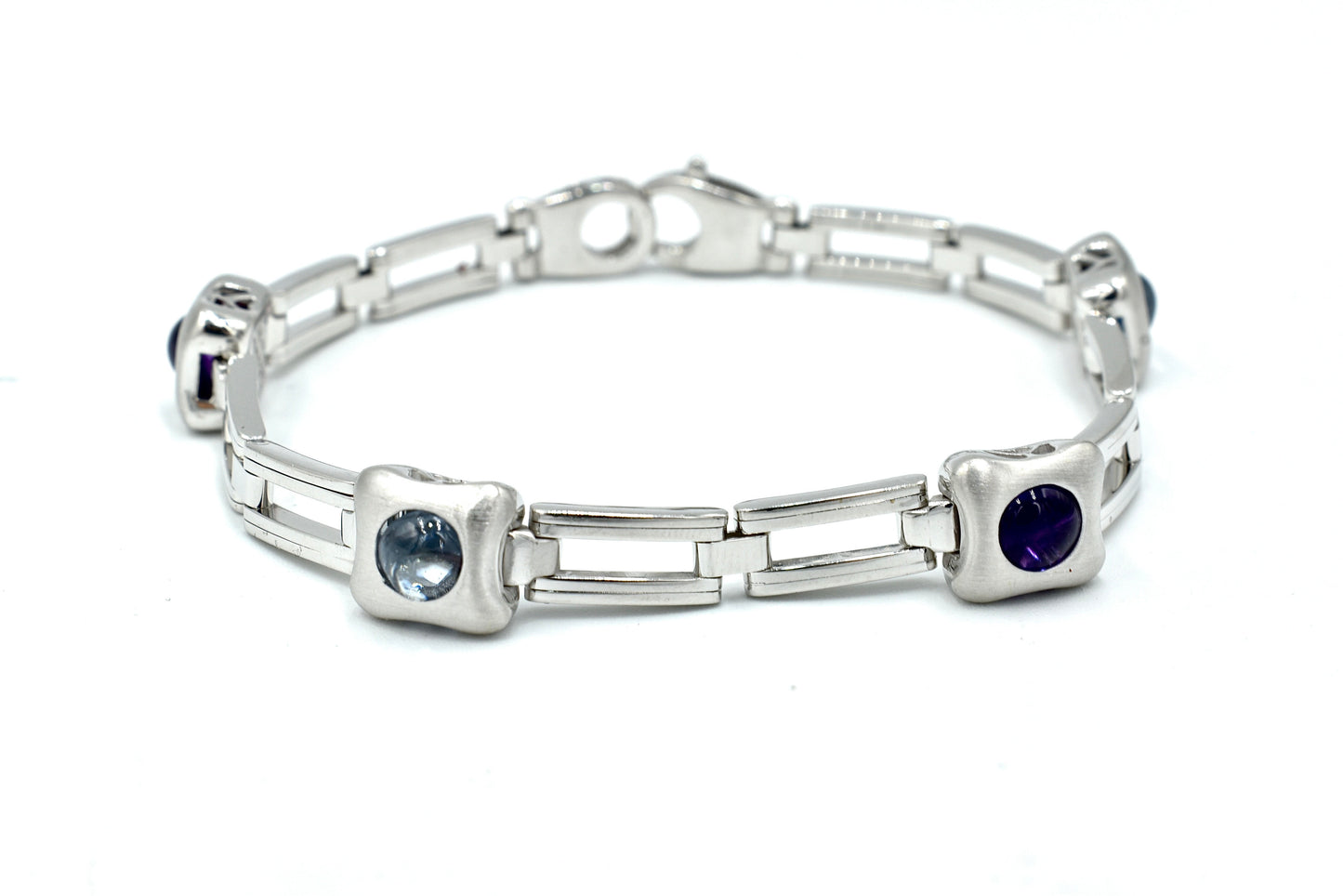 Multicolored White Gold Bracelet