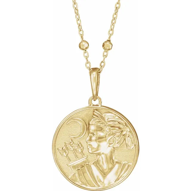 artemis coin necklace