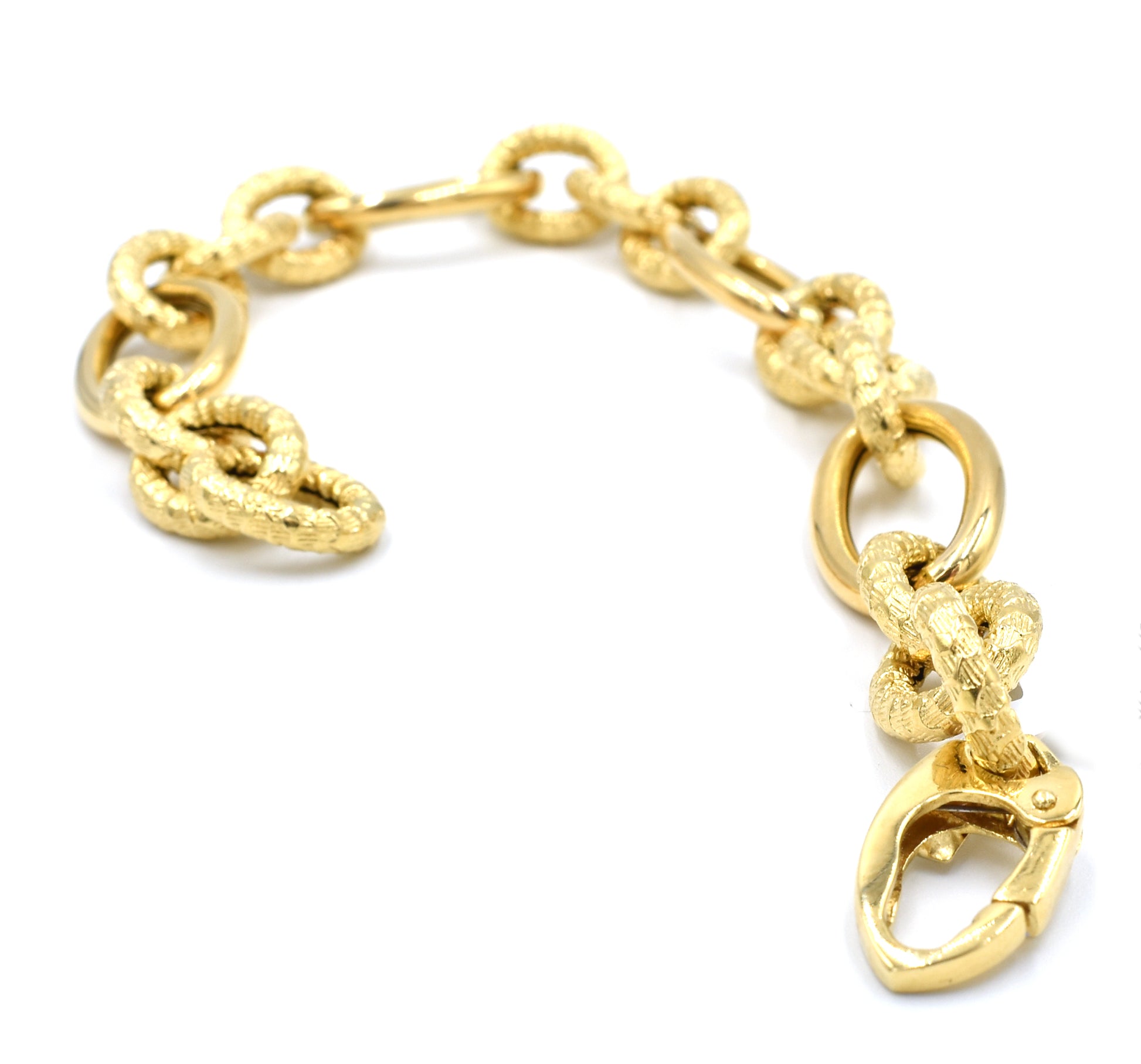 18k gold link bracelet