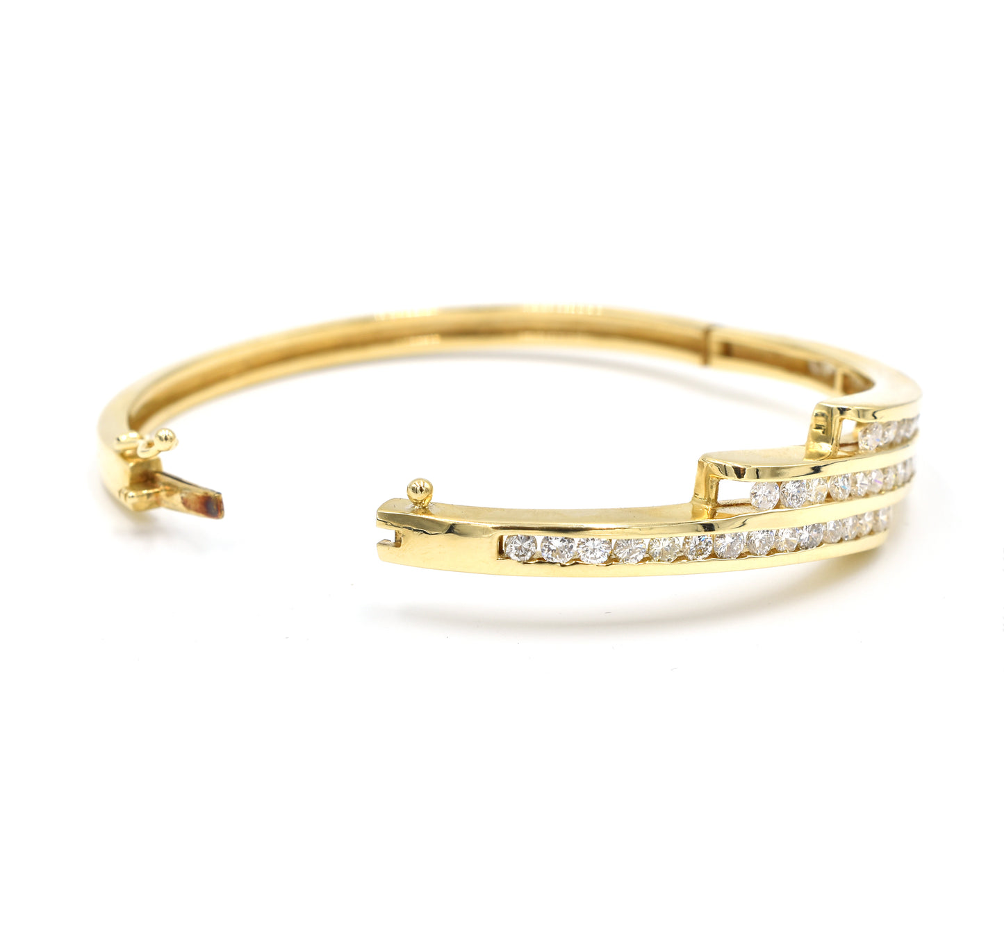 14k gold diamond bangle