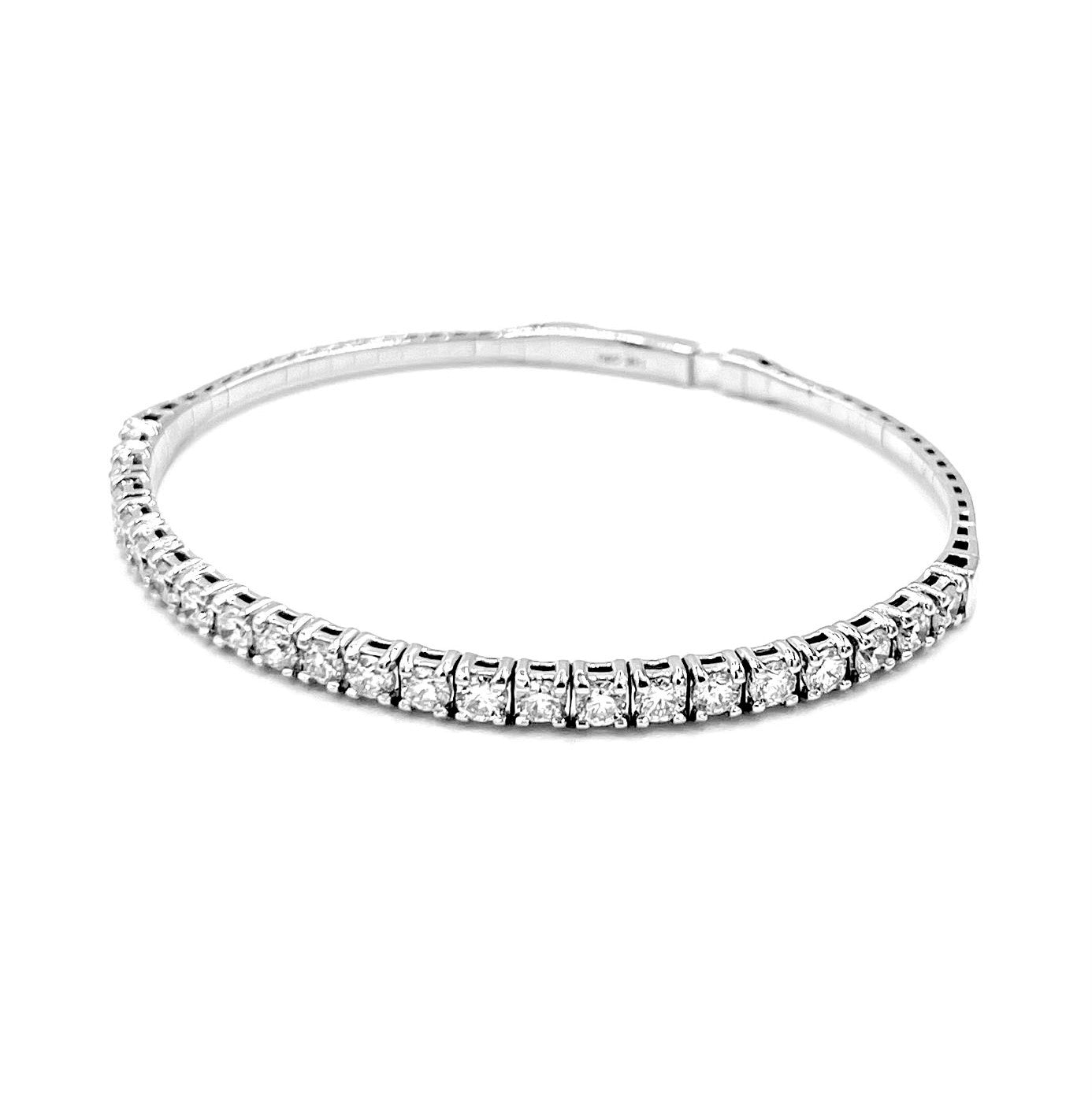 Tennis style Diamond Gold Bangle