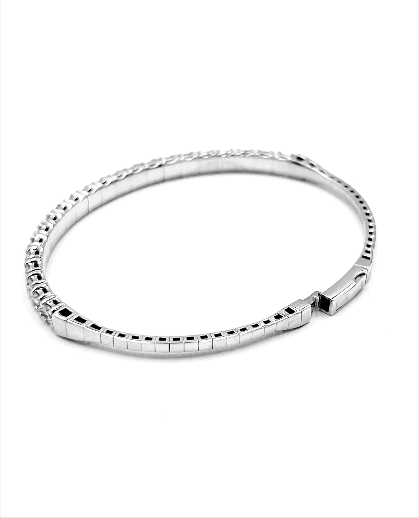 Tennis style Diamond Gold Bangle