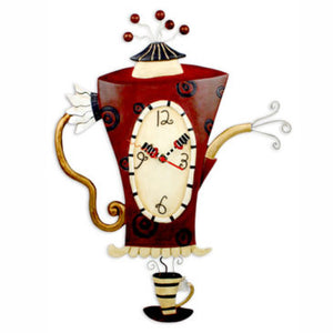 steamin’ tea coffeepot clock
