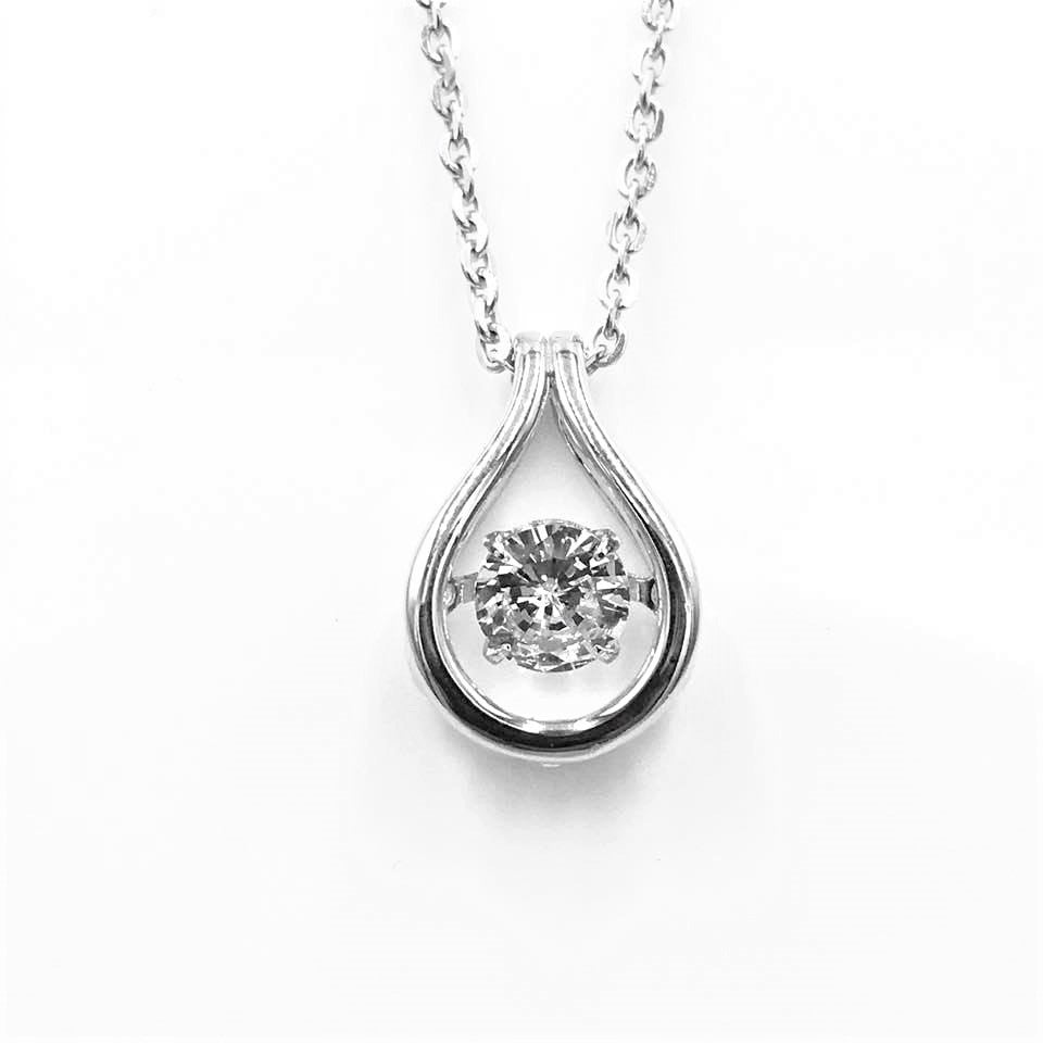 dancing stones silver pendant