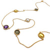 gold color stone necklace