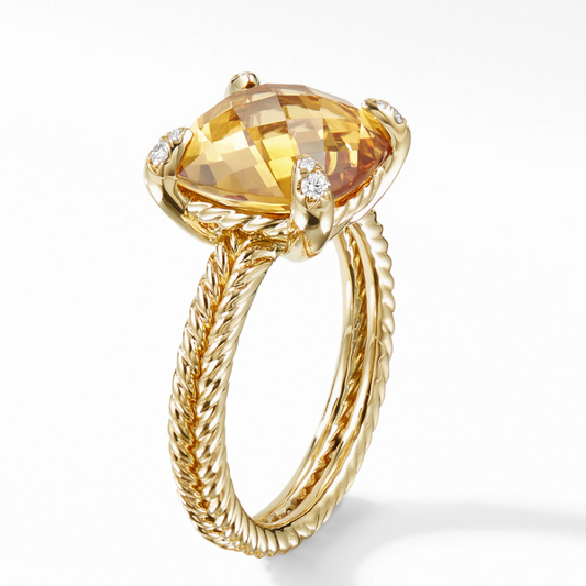 citrine cocktail ring