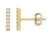 14ky diamond bar earrings
