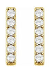 14ky diamond bar earrings