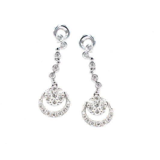 dangle diamond earrings