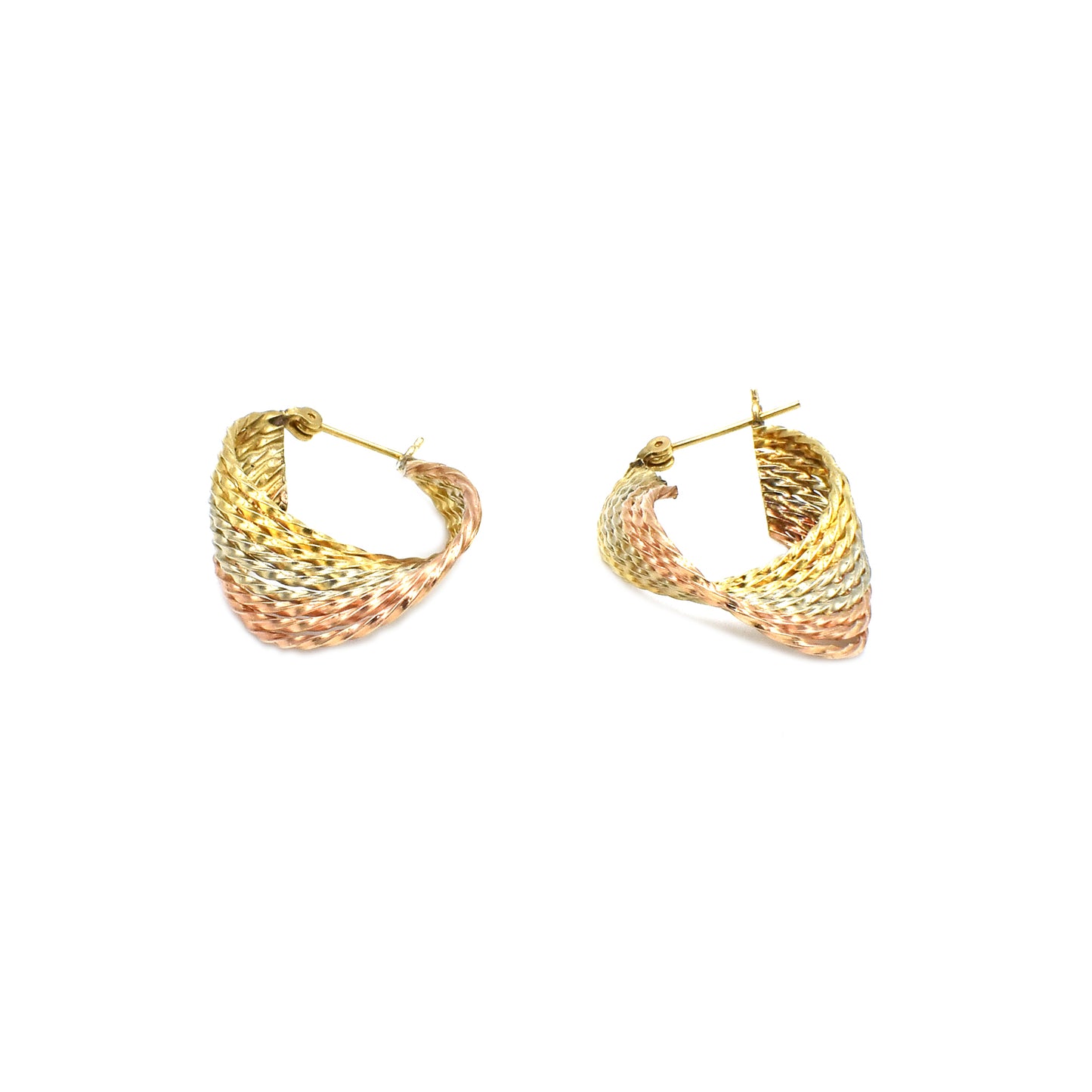 14k oval hoops