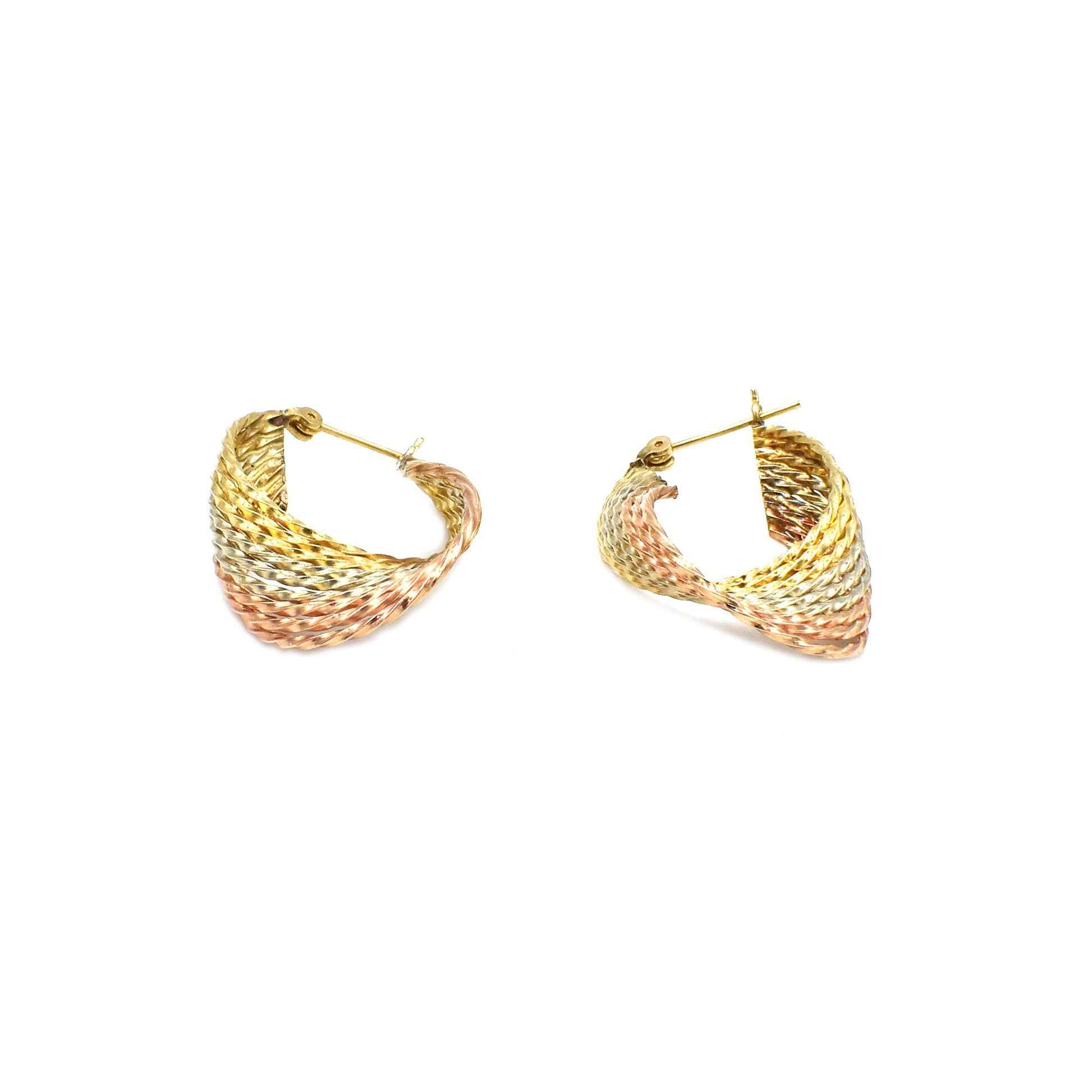 14k oval hoops