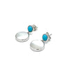 silver turquoise & mother of pearl earrings