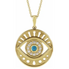 evil eye turquoise and diamonds necklace