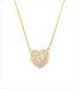 gold pave heart pendant