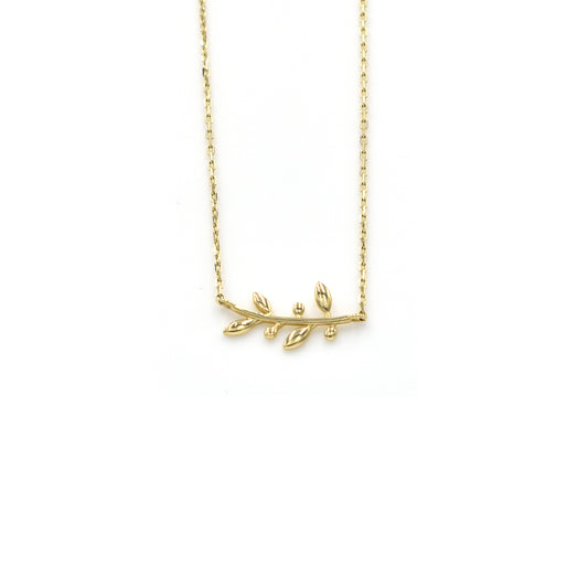 14k gold branch and leaves