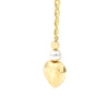 14k heart & pearl necklace