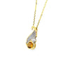 14k yellow gold citrine pendant