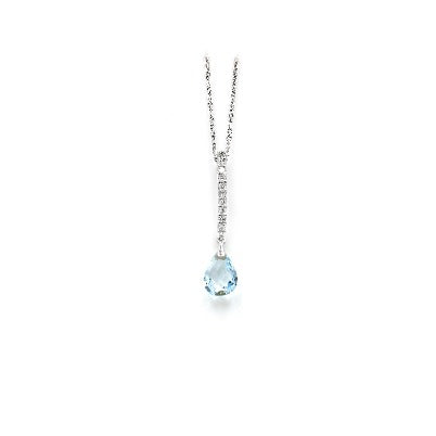 14k aquamarine pendant