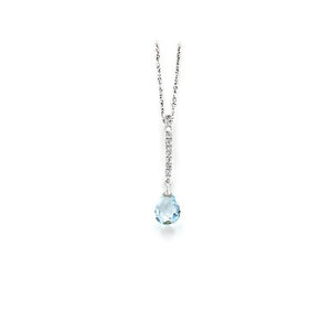 14k aquamarine pendant