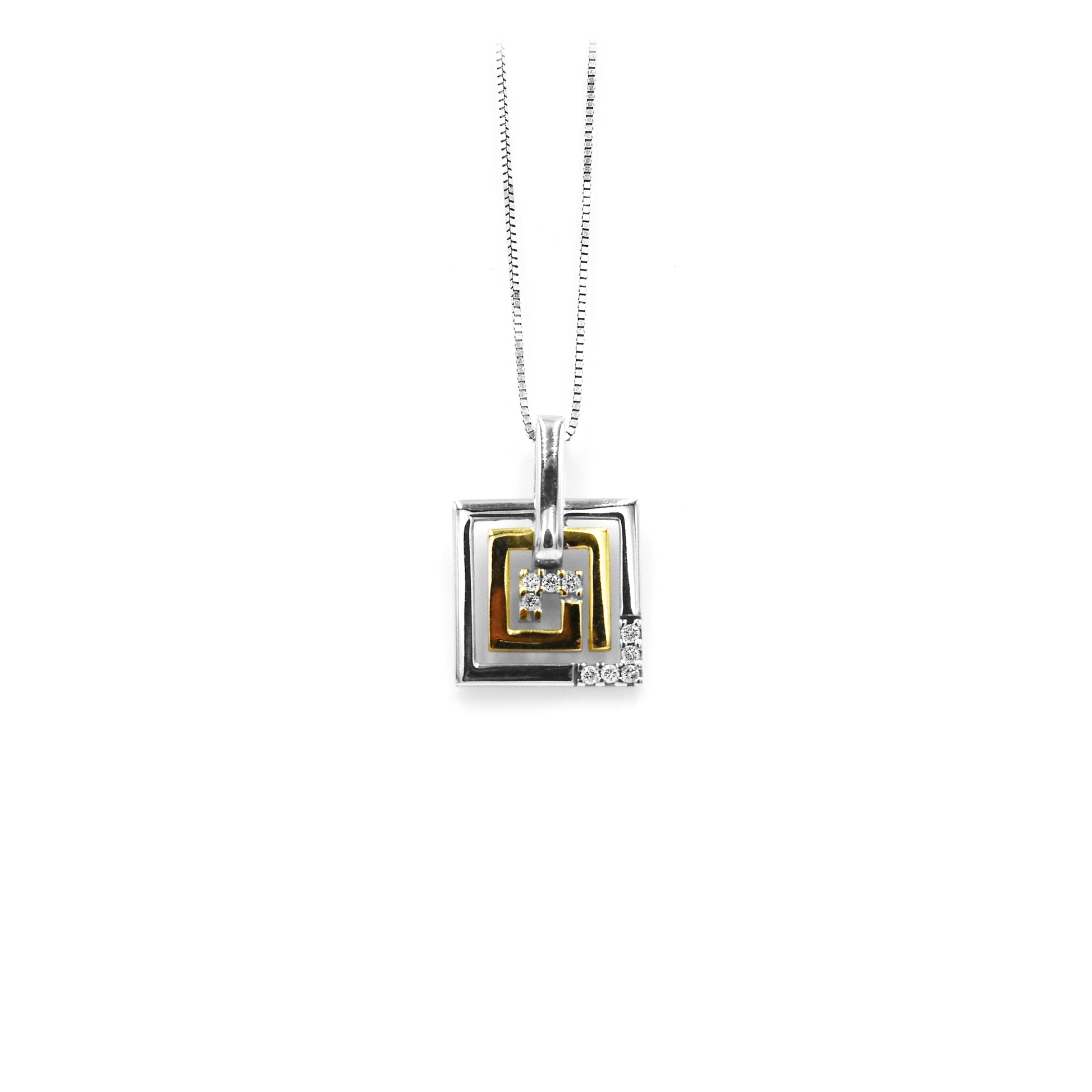 14k two-tone pendant