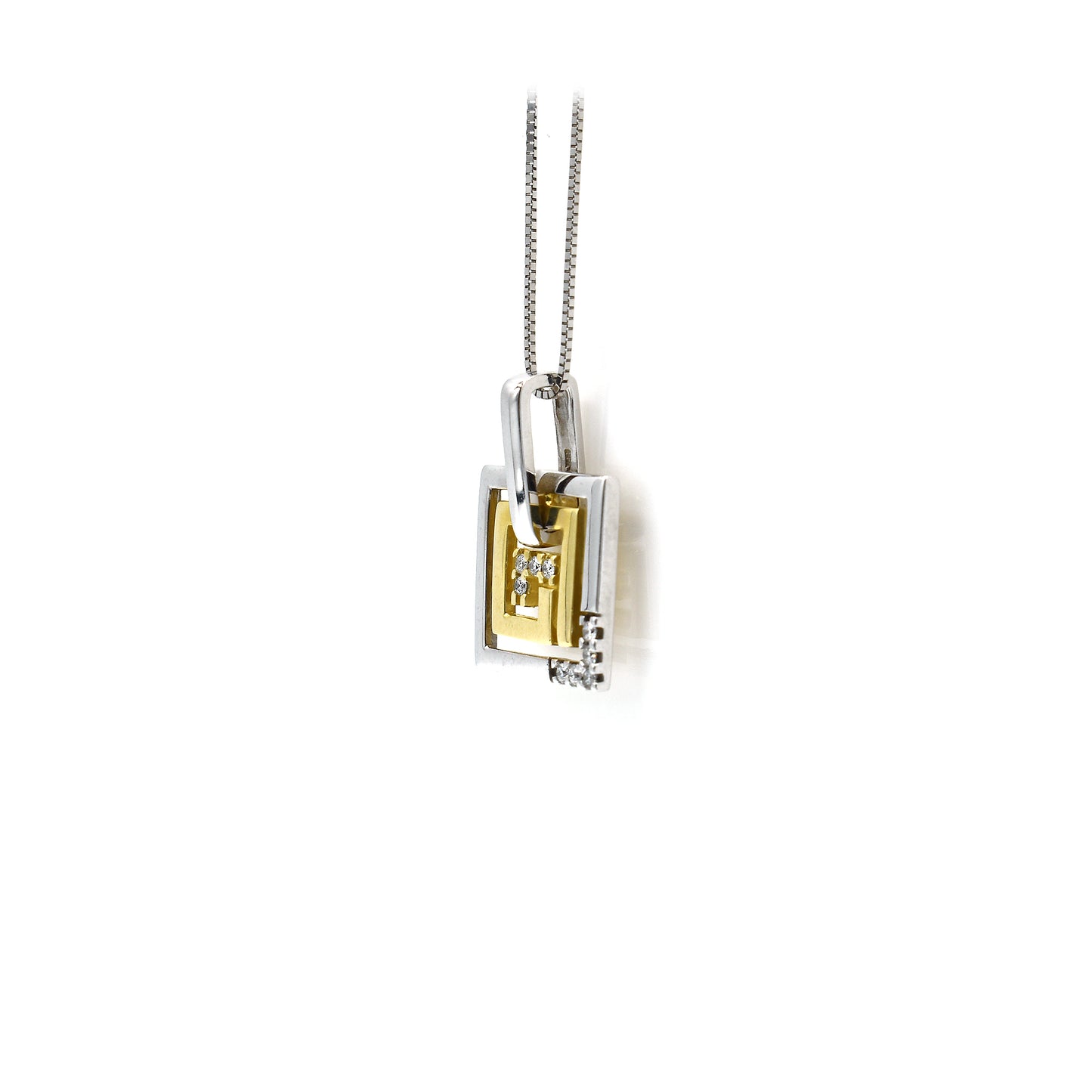 14k two-tone pendant