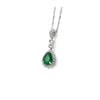 14k emerald and diamond pendant