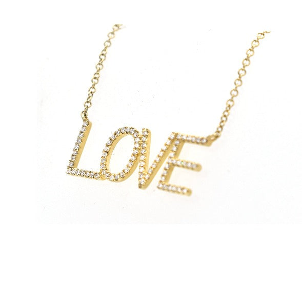 diamond love pendant