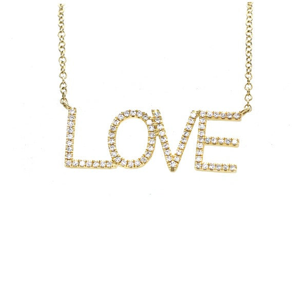 diamond love pendant