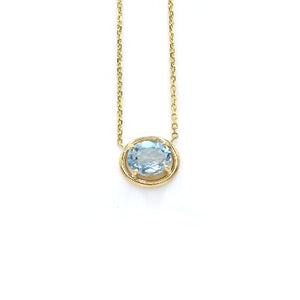 14k aquamarine necklace