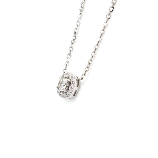 diamond halo pendant