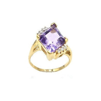 14k amethyst ring