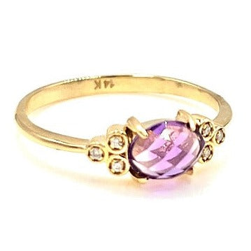 amethyst gold ring