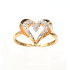 18k heart diamond ring