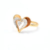 18k heart diamond ring