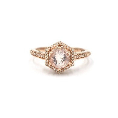 10k rose gold morganite ring