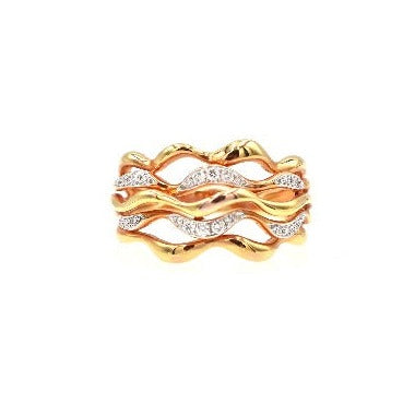 18k rose gold diamond band