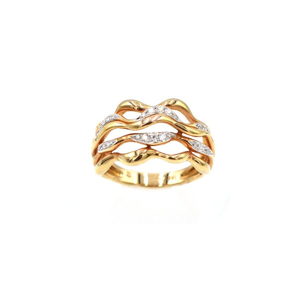 18k rose gold diamond band