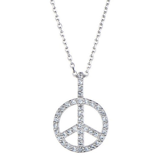 925 silver peace pendant