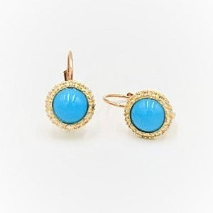 turquoise gold earrings